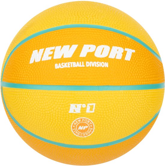 New Port Basketbal - Mini - Geel/Oranje - Maat 1 - Rubber/Butyl