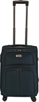 SB Travelbags Handbagage stoffen koffer 55cm 4 wielen trolley - Donker Groen