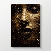 Canvas - Gold Mesh Woman - 20x30 cm