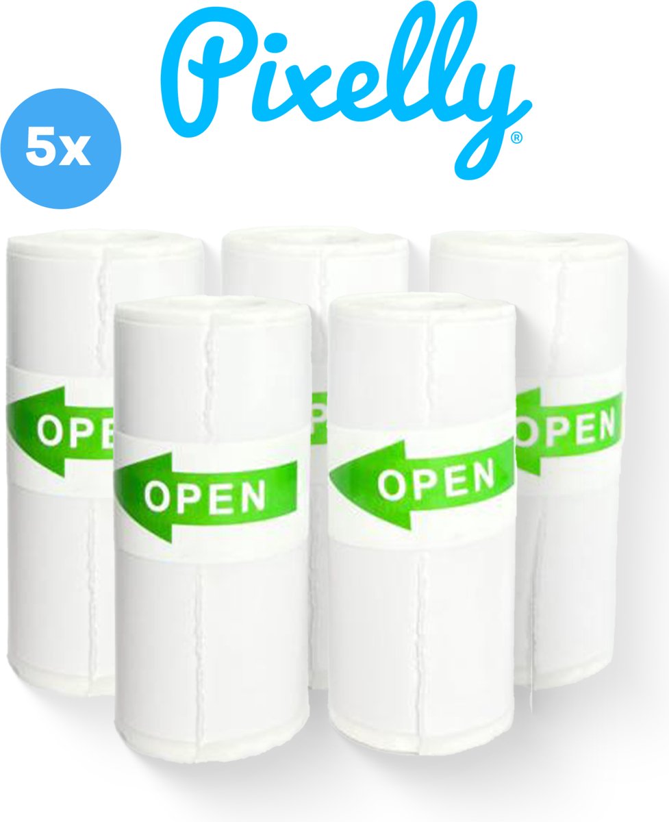 Pixelly® Print Papier- Witte Rollen - Wit Papier - Plak Papier - Pocket Printer - Mini Printer - 5 Rollen