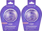 BubbleT | Calm Bath fizzer in Strawberry & Lavender (150g) | 2 stuks | kalmerende Bath fizzer Aardbei & Lavendel