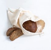 VRY Sac à pain réutilisable - grand - coton biologique extra épais - certifié GOTS
