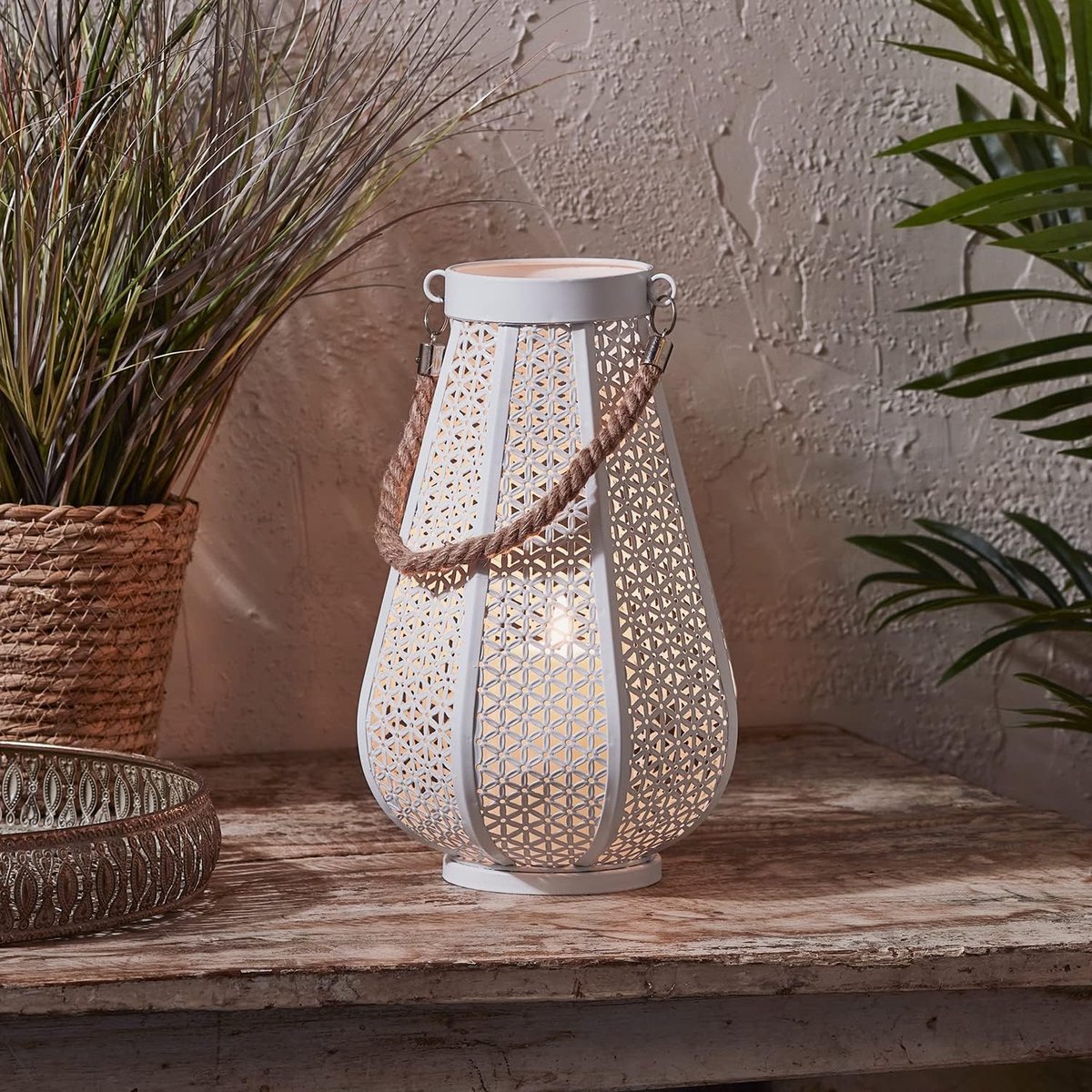 Lanterne de Jardin de 34 cm avec Bougie TruGlow® –