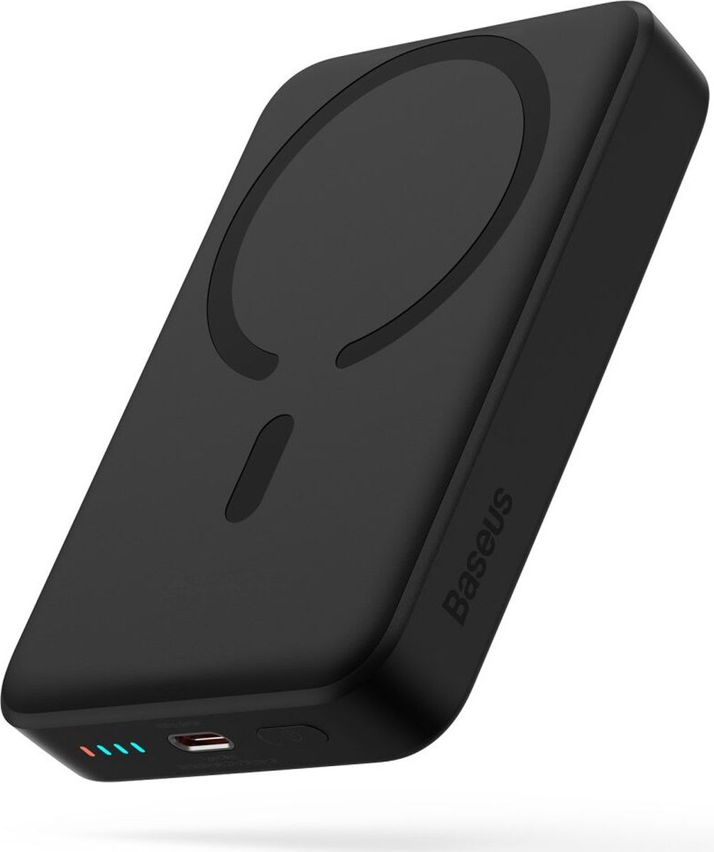 Baseus Mini 10.000 mAh Powerbank Zwart | Compact Met MagSafe & Fast Charge | 30W USB-C | Geschikt voor Apple iPhone en andere smartphones