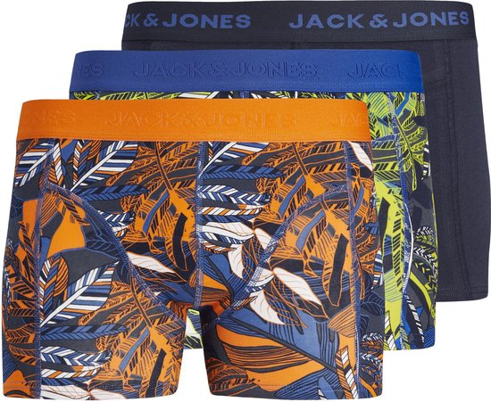 Jack & Jones Boxershorts Heren Trunks JACTROPICALLY Print 3-Pack - Maat S