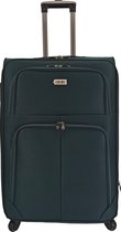 SB Travelbags bagage stoffen koffer 75cm 4 wielen trolley - Donker Groen