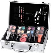 Beauty Case - Make-Up Set - Make-Up Koffer - 52 Delig - Incl Inhoud en Slot - Zilver