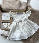 Baby jurk doopjurk doopkleding dooppakje doopschoentjes pasgeboren baby jurk. bol