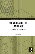 Routledge Studies in Linguistics- Significance in Language