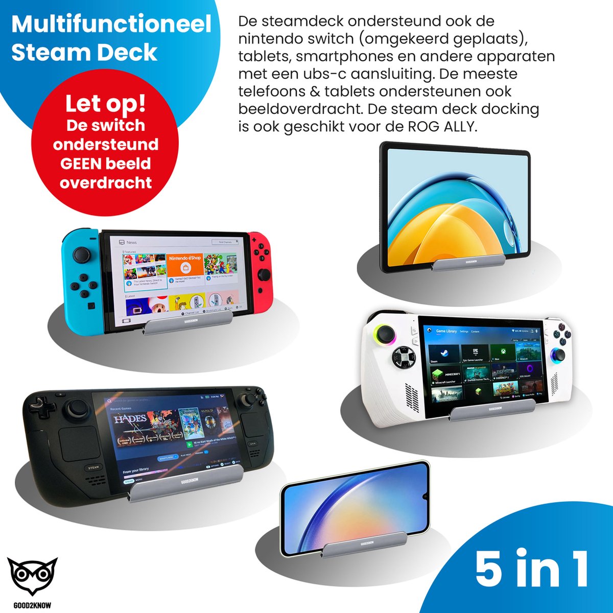 Lenovo Good2know Steam Deck Dock - 4k hdmi thumbnail 2