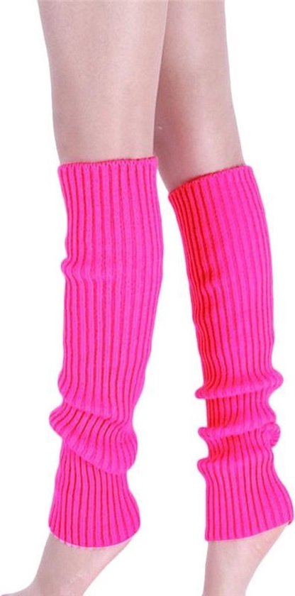 CHPN - Beenwarmers - Roze beenwarmers - 1 Paar - One Size - Acryl - 40 cm - Roze - Carnaval Outfit - Themafeest - Foute Party