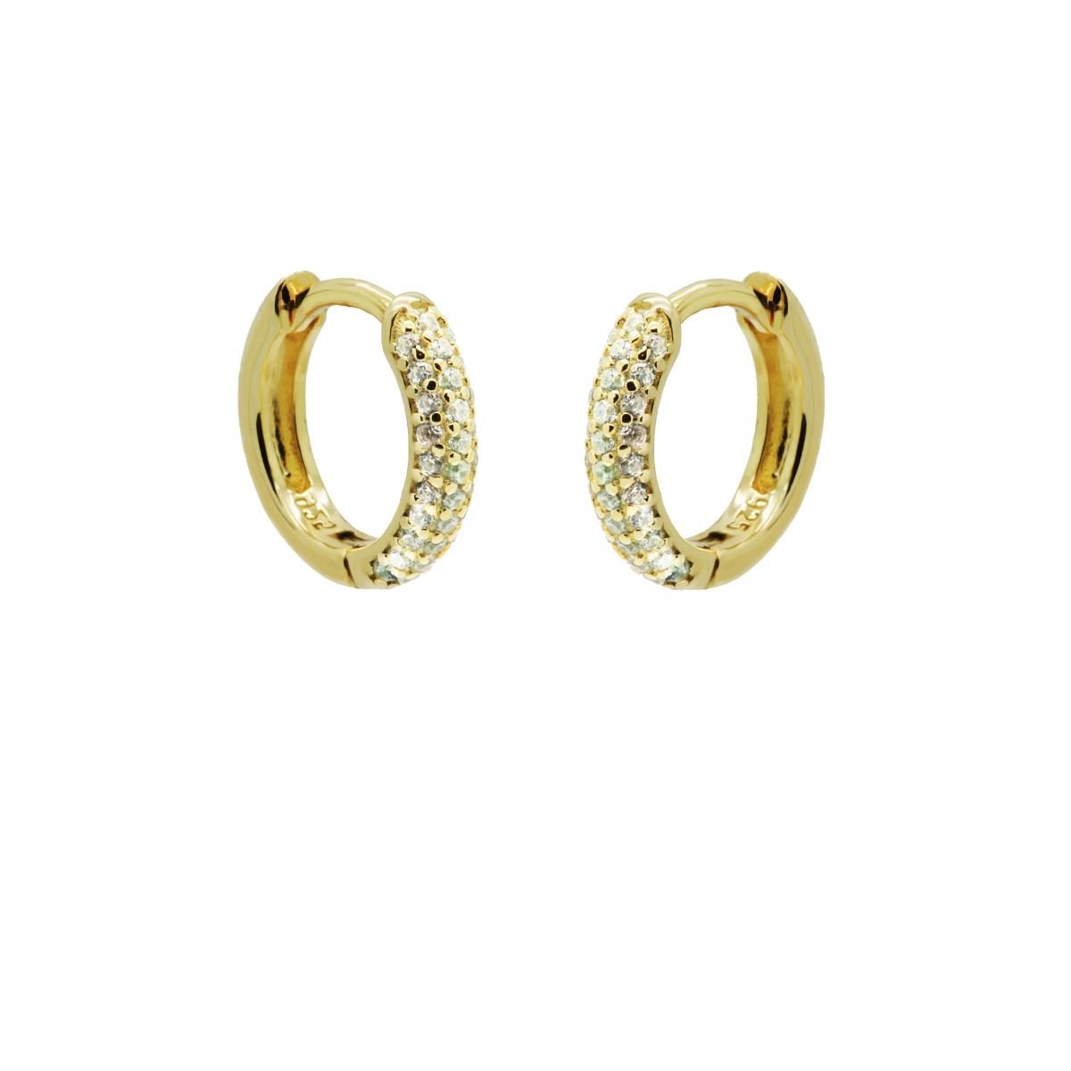 Karma Oorringen strass dik Goud