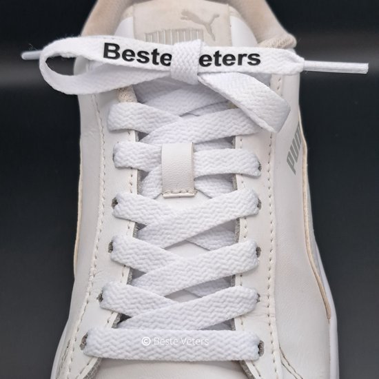 Olukssck 2 paar platte veters van 100% katoen, 12 mm breed, premium vervangende schoenveters voor sportschoenen, sneakers, gymschoenen en vrijetijdsschoenen