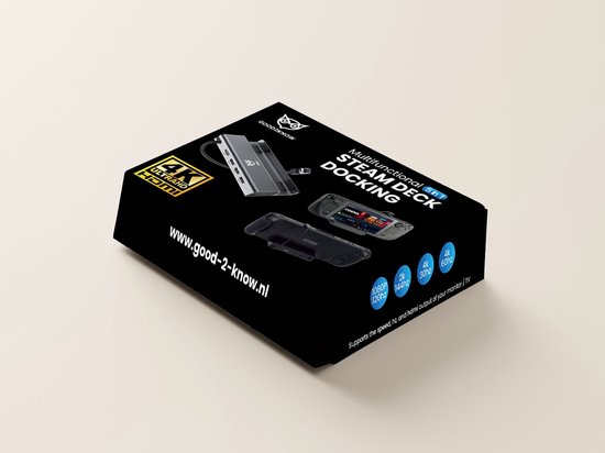 Good2know multifunctionele 5-in-1 Steam Deck docking station doos met afbeeldingen van apparaten
