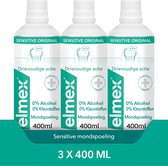 Elmex Sensitive Mondwater - 3 x 400 ml - Voordeelverpakking