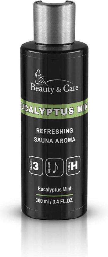 Beauty&Care® Sauna Opgietmiddel - Eucalyptus & Munt - Opgietconcentraat voor Emmer & Saunakachel - tot 100x Opgieten - Geuren met Etherische Olie - Verzorging & accessoires - 100 ml