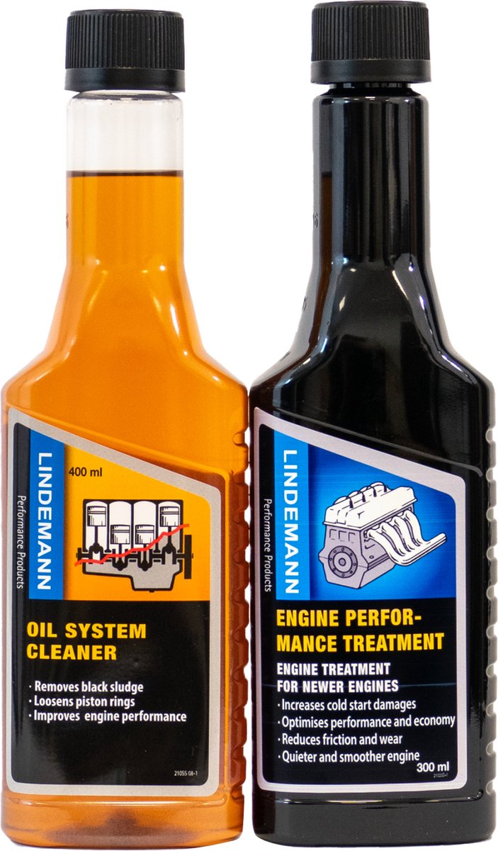 Lindemann Engine Treatment Bundle - Olie Additief Auto - Motor Reiniger - Motor Cleaner - Motorolie Verbeteraar - Reinigingsadditief - Motor Onderhoud - Motor Onderhoudsproducten - Oliesysteem Reiniger