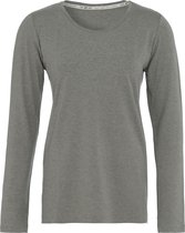 Chemise Knit Factory Lily - Chemise femme à col rond - T-shirt à manches longues - Chemise pour le printemps et l'été - Super doux - Chemise en 96% viscose et 4% élasthanne - Urban Green - S