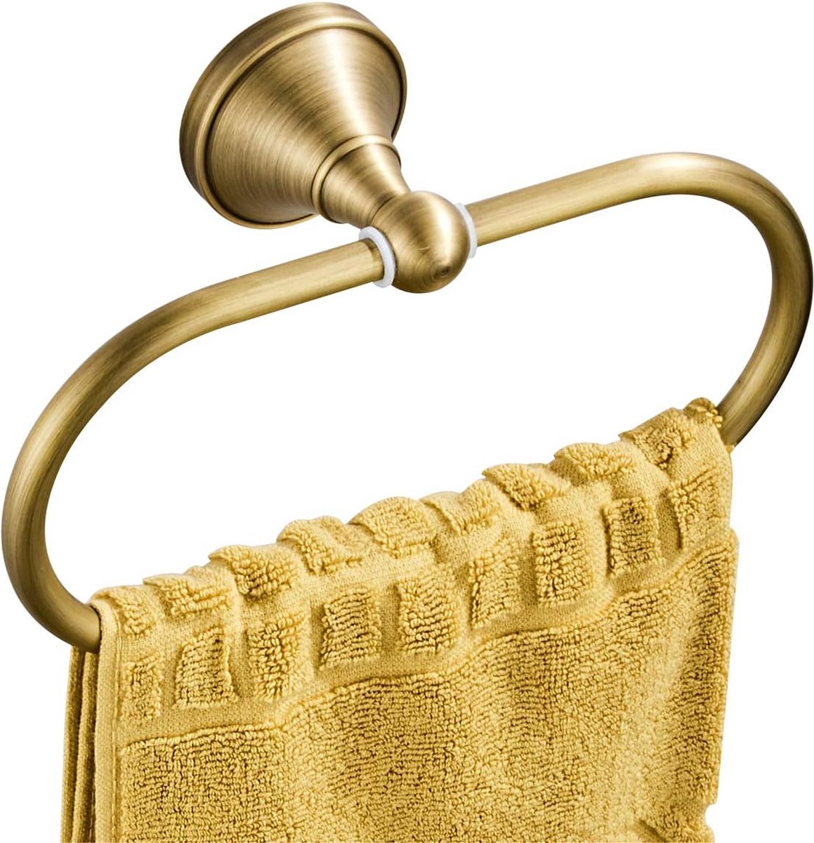 Ovale handdoekring antiek messing kleerhanger handdoekhouder voor badkamer keukenaccessoires wandmontage, brons geborsteld