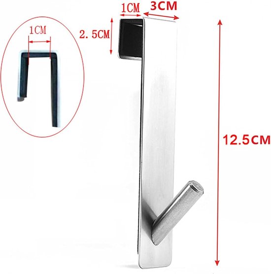 Handdoekhouder, douchewand, roestvrij staal, zonder boren, deurhaken voor glazen wand, 4 stuks handdoekhouder, douchewand met beschermingsmat, doucheaccessoires, robuust en duurzaam