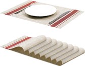 Placemats Set van 8 anti-slip wasbare PVC hittebestendige Placemats voor eettafelmatten