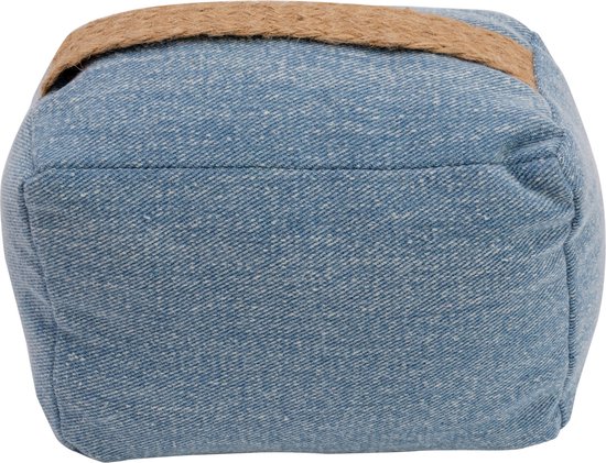 Cosy & Trendy deurstopper - 0.22 kilo - denim blauw - oppak lus - 15 x 10 cm