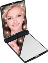 Miroir de maquillage - Avec Siècle des Lumières Led - 8 x Led - 11,5 x 8,5 cm - Miroir double face - Miroir de poche - Miroir à main - Miroir de voyage