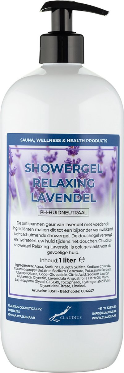 Goedkoopste Claudius Douchegel Relaxing Lavendel 1 liter - met gratis pomp - Showergel