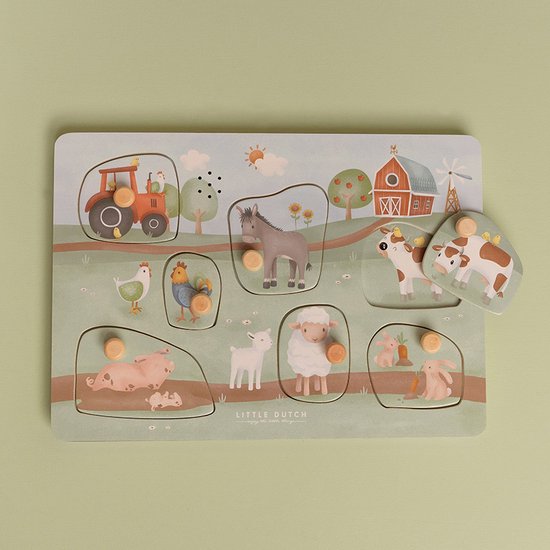 Little Dutch - Geluidenpuzzel FSC - Little Farm van Little Dutch — afbeelding 3
