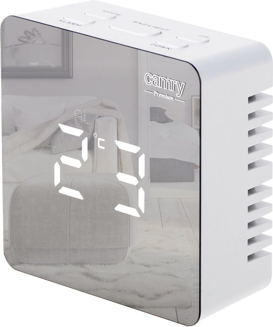 CR 1150 - Réveil - blanc - Pile et USB - thermomètre