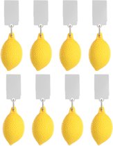 Esschert Design Nappe poids citrons - 8x - jaune - plastique - pour nappes et toiles cirées