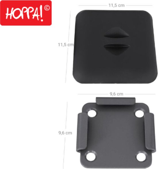 Hoppa! vloerbeugel uittrekbaar zonnescherm, bevestiging voor luifelpalen zijluifels met afdekking (Alleen vloerbeugel!)