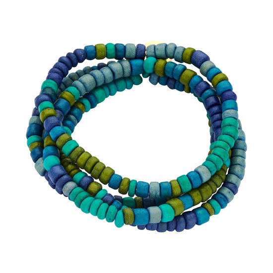 Les Cordes - NOTA (AB) - Armband - Meerkleurig - Blauw - Groen - Hout - Juwelen - Sieraden - Dames