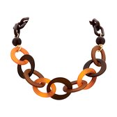 Les Cordes - KAFI - Collier - Meerkleurig - Oranje - Hars - Juwelen - Sieraden - Dames