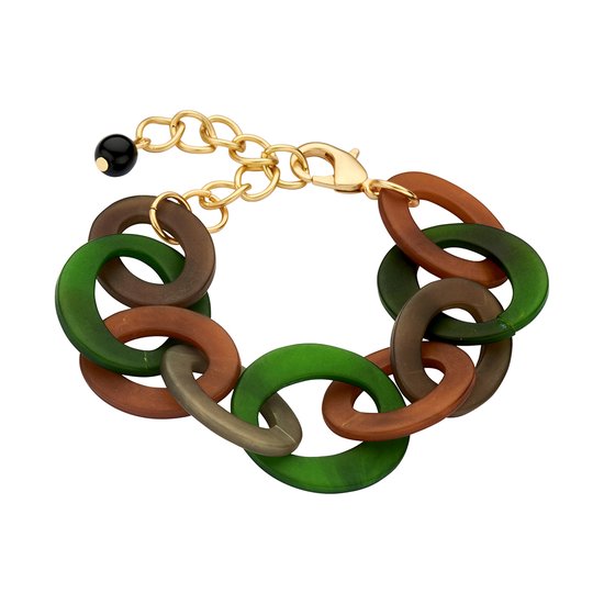 Les Cordes - KAFI (AB) - Armband - Meerkleurig - Groen - Hars - Juwelen - Sieraden - Dames