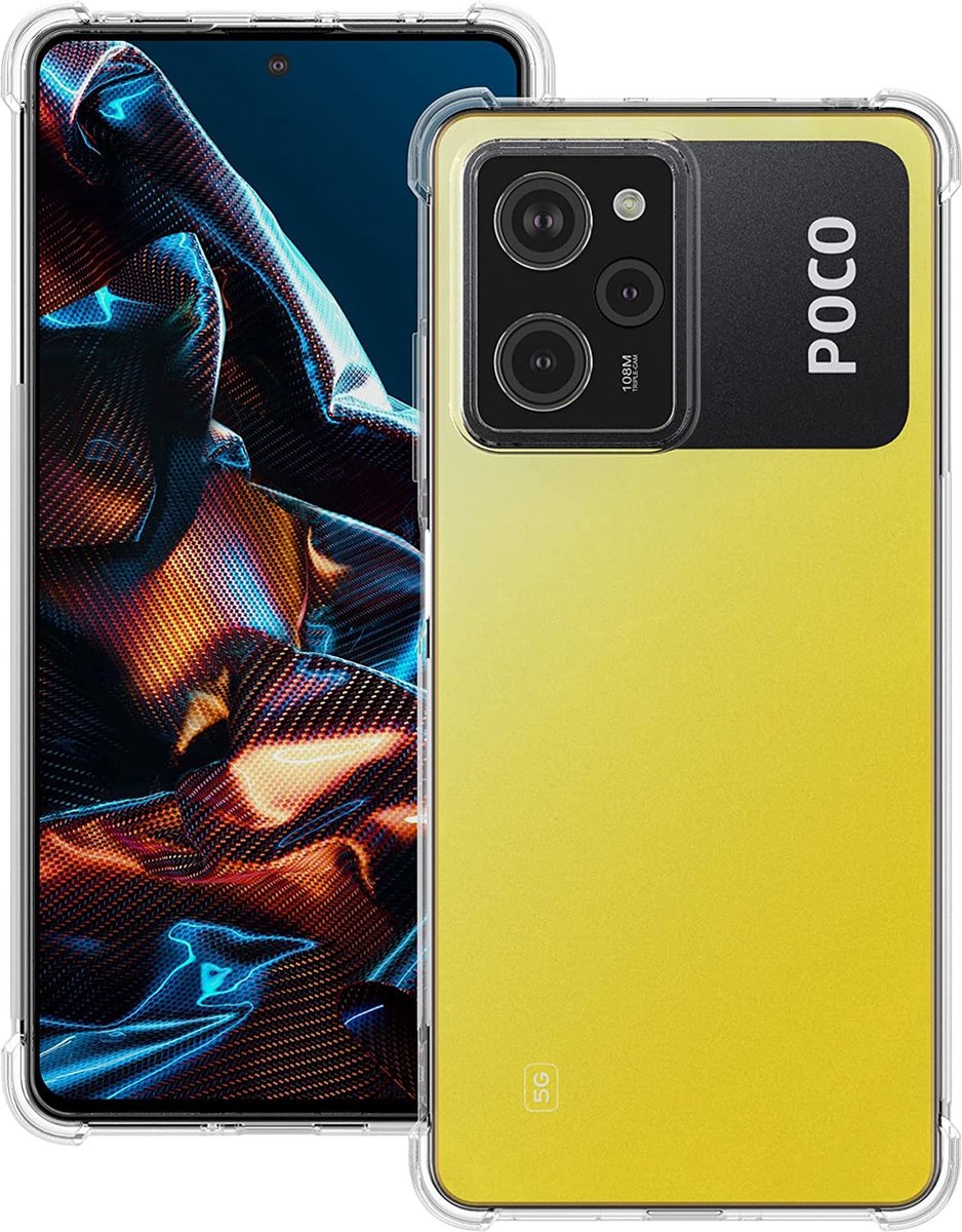 Hoesje voor Xiaomi Poco X5 PRO 5G backcover Shockproof siliconen Transparant