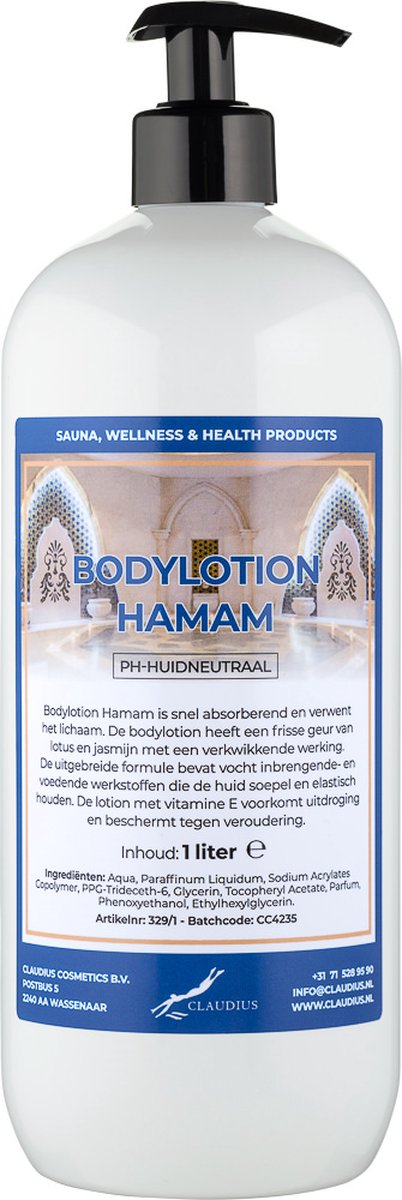 Bodylotion Hamam 1 liter - met gratis pomp