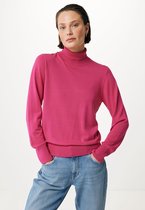 EMILY Basic Turtle Neck Knit Trui Dames - Fuchsia - Maat XL