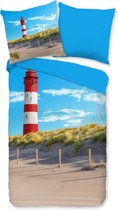 Prachtige dekbedovertrek Lighthouse - 140x200/220 (eenpersoons) - scherp geprint - lijkt net echt - heerlijk zacht en soepel - huidvriendelijk en duurzaam - kleurvast en slijtvast - strijkvrij en droogt snel