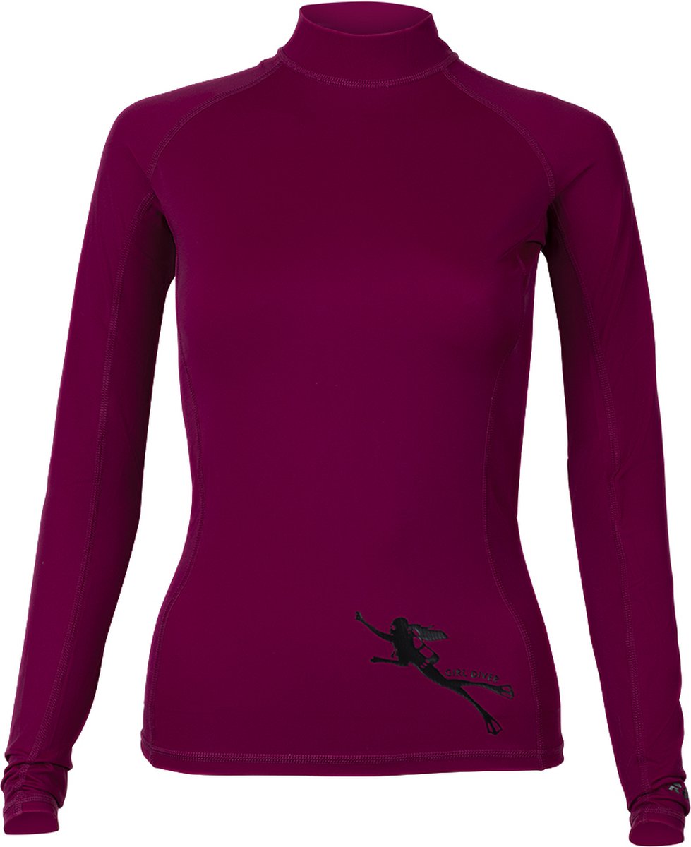 Procean UV-werend lycra Longsleeve | Dames | Lady Diver | donker fuchsia | maat S