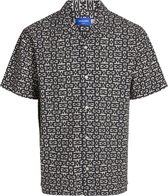 JACK&JONES JORLUKE SEERSUCKER RESORT SHIRT SS SN Heren Overhemd - Maat L