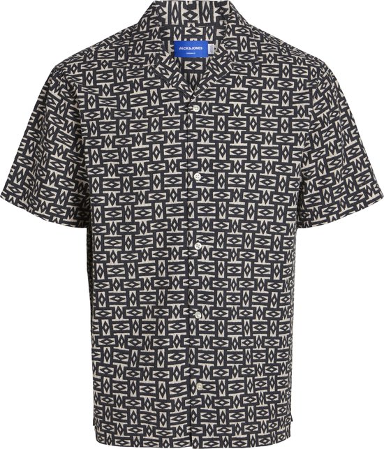 JACK&JONES JORLUKE SEERSUCKER RESORT SHIRT SS SN Heren Overhemd - Maat XXL