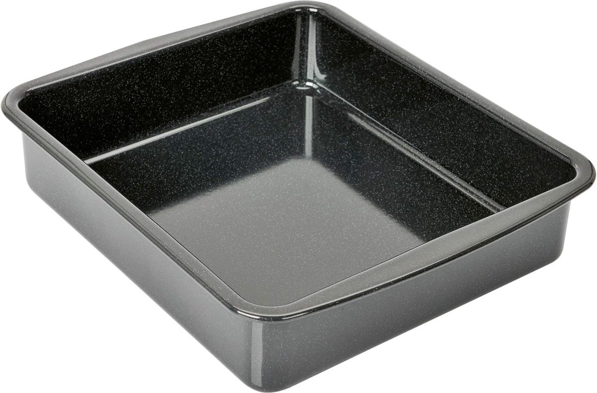 Rechthoekige braadpan met 2 handgrepen, antiaanbaklaag van aluminium