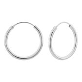 Oorbellen 925 zilver | Oorringen | Zilveren oorringen, 30 mm, 3 mm dik