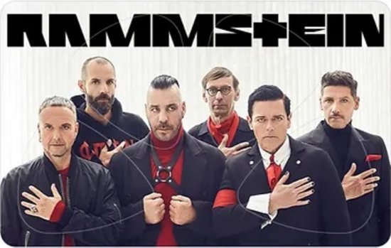 Foto: Rammstein plectrum pikcard met 4 plectrums