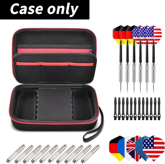 Dart Beschermkoffer voor 6 Stuks Metalen Tip Darts, Stalen Darts
