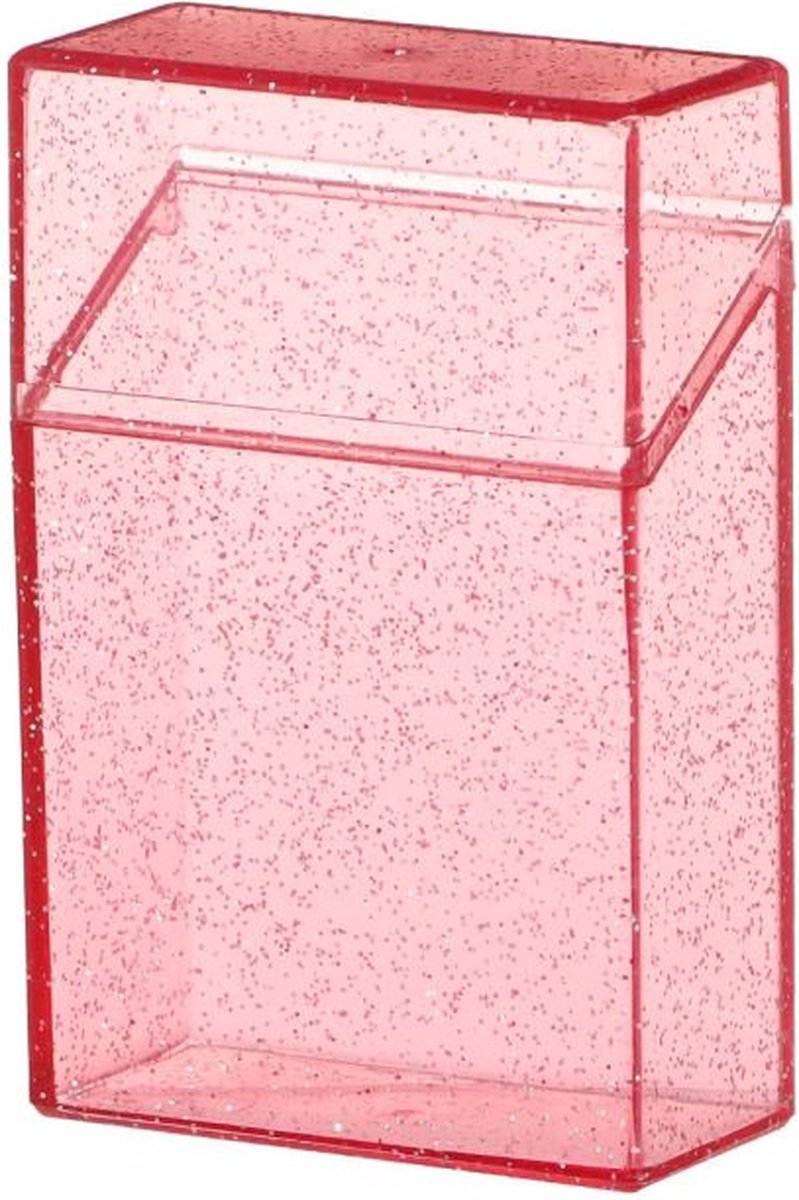 Goedkoopste Gadgetpoint | Sigarettenhouder | Opbergbox | Sigarettendoosje | Sigaretten opberg doos | Plastic Kunststof | Roze | Sinterklaas & Kerst Cadeau
