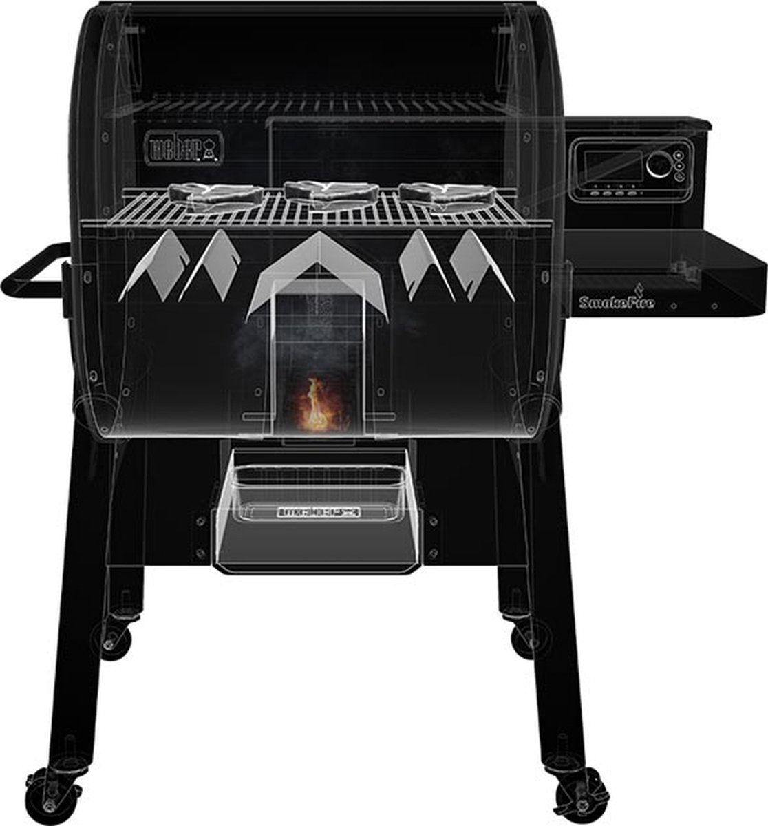 Weber SmokeFire EX6 GBS - Pellet barbecue - Black