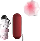 Opvouwbare reisparaplu, 8 ribs, mini-paraplu, kleine uv-paraplu, mini, anti-uv, compact, winddicht, sterke draagbare tas, paraplu met capsule case voor mannen en vrouwen