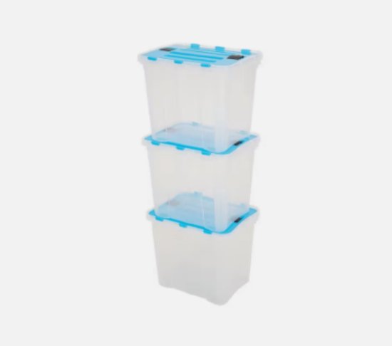 Opbergmanden/opbergboxen - 5L - 8,5L - zwart - kunststof - set van 2x